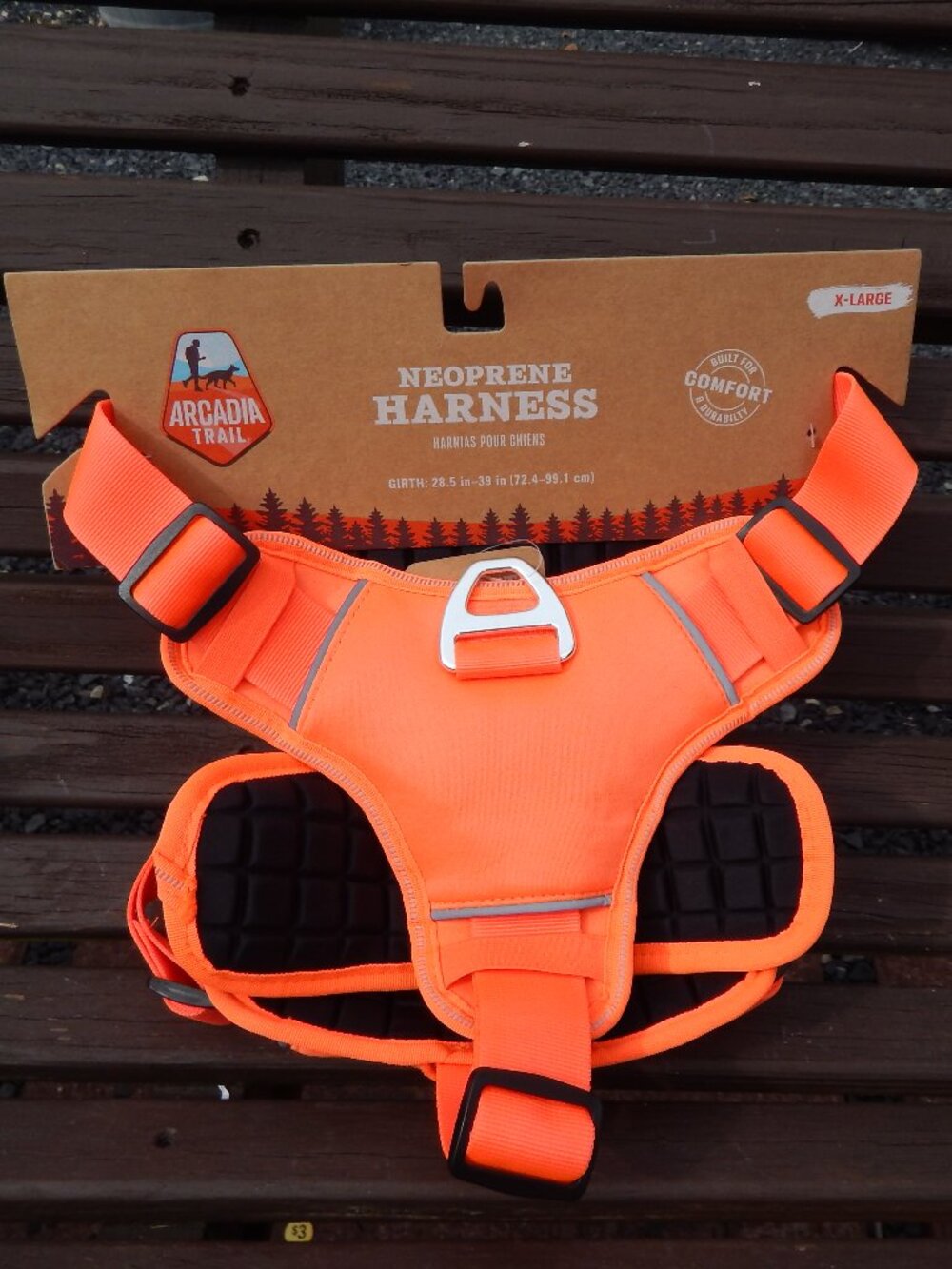 Arcadia Trail Neoprene Soft/Vest Dog Harness Size XL High Visibility ORANGE New